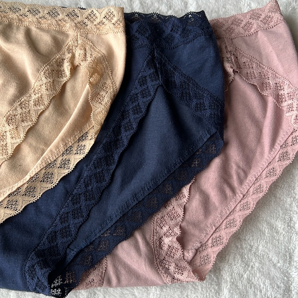(3) NATORI Bliss French Cut Lace Pantie